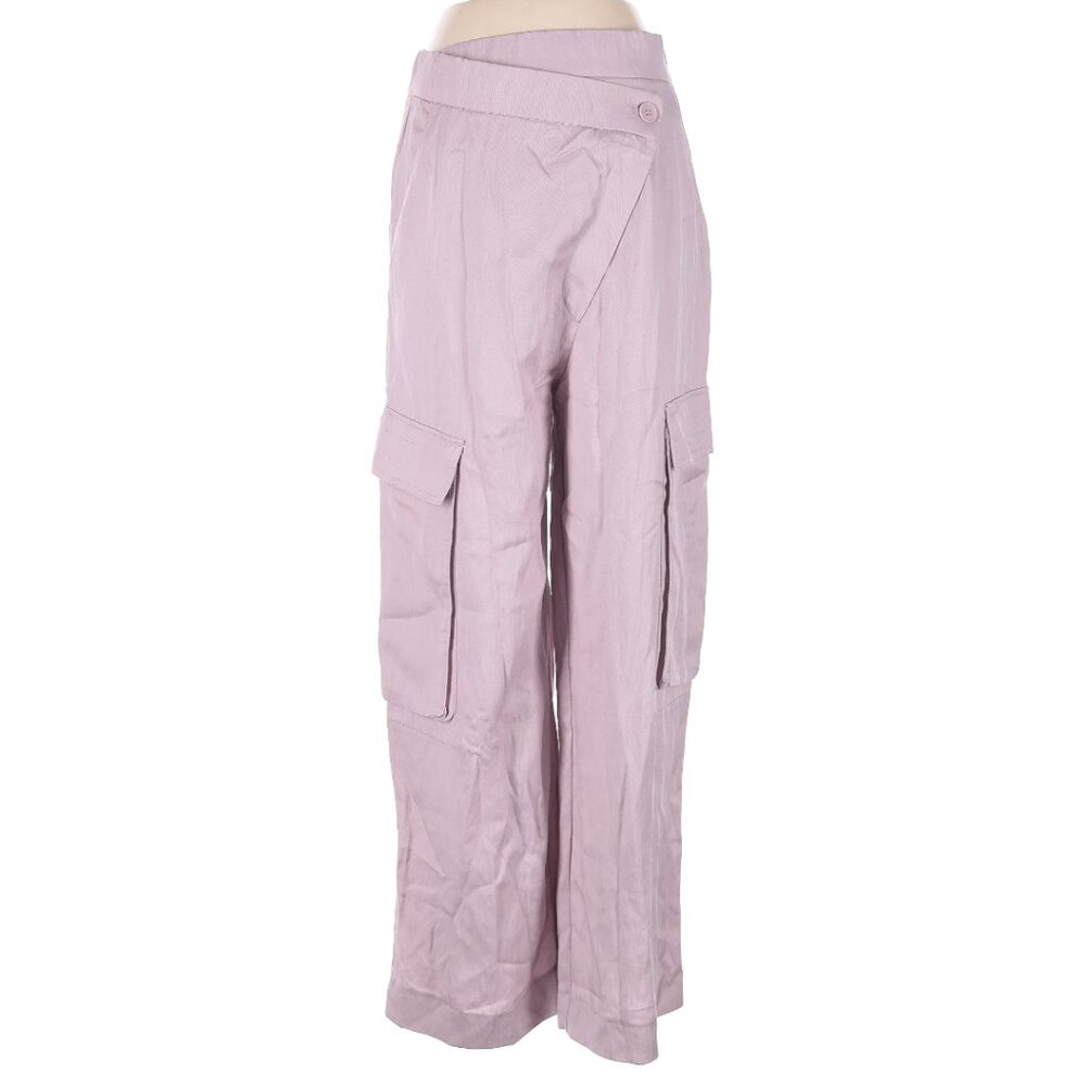 NWT Zara Lilac Crossover Asymmetric Cargo Pants Utility Pastel Minimalist Y2K
